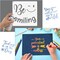 16 Pieces Inspirational Word Stencil 6.3 Inch Motivational Quote Reusable Polyester Film Template Stencils with Open Ring for Crafts Painting on Wood Drawing Wall Home Decor Gift